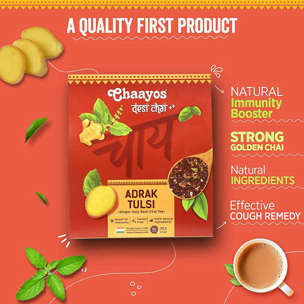 Chaayos Adrak Tulsi Tea - Distacart