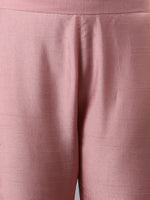 Thumbnail for Janasya Mauve Woven Design Kurta with Trousers - Distacart