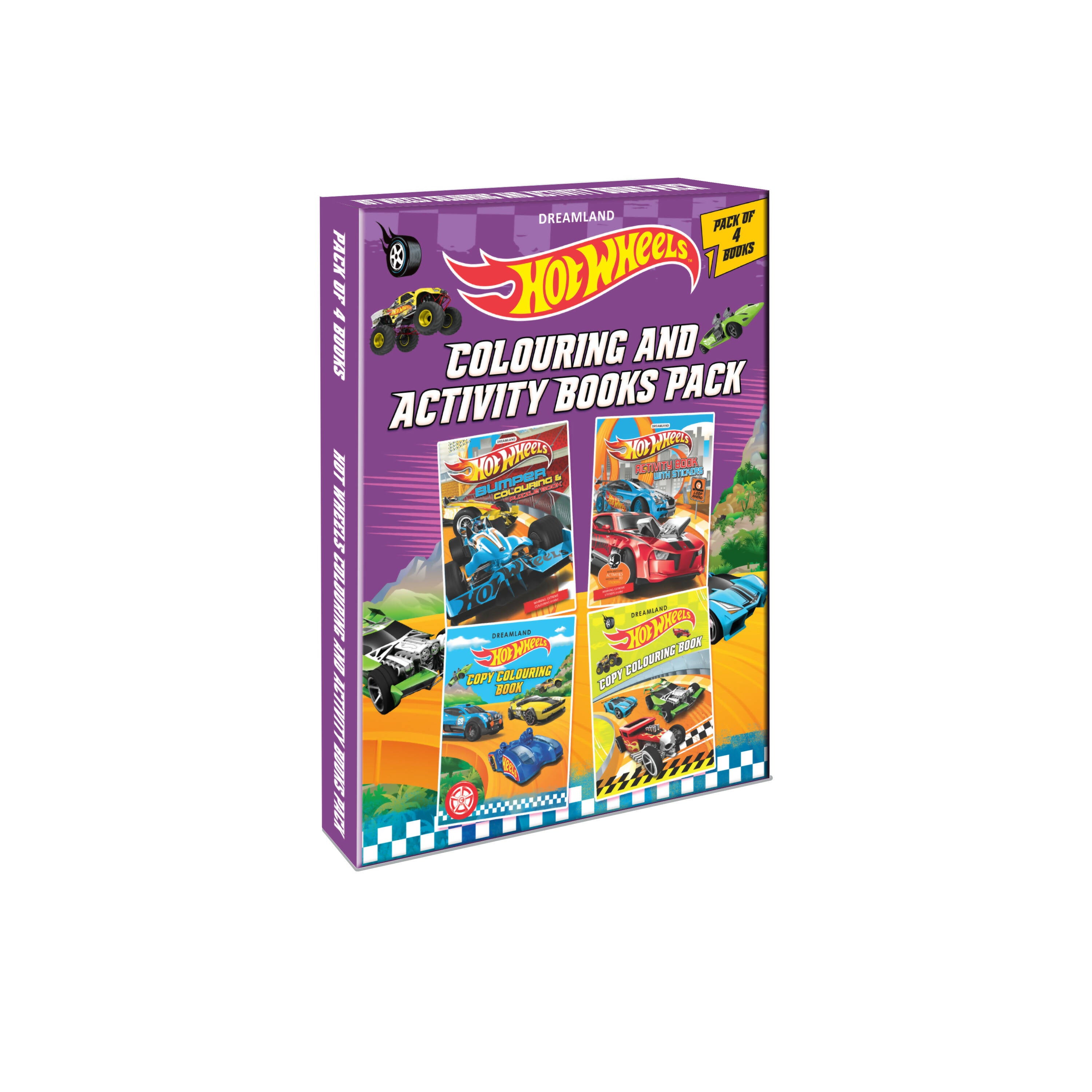 Dreamland Hot Wheels Colouring and Activity Boos Pack ( A Pack of 4 Books) - Distacart