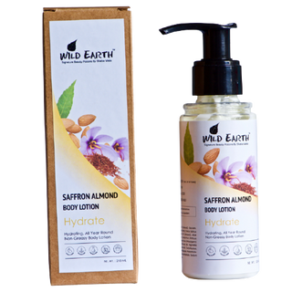 Wild Earth Saffron Almond Moisturising Body Lotion