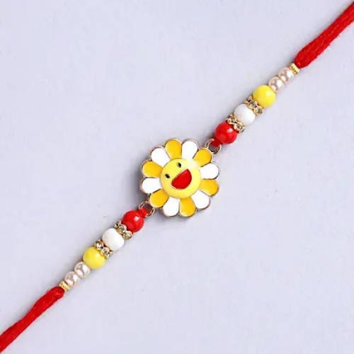 Ferns N Petals Sunflower Kids Rakhi & Almonds Jar - Distacart