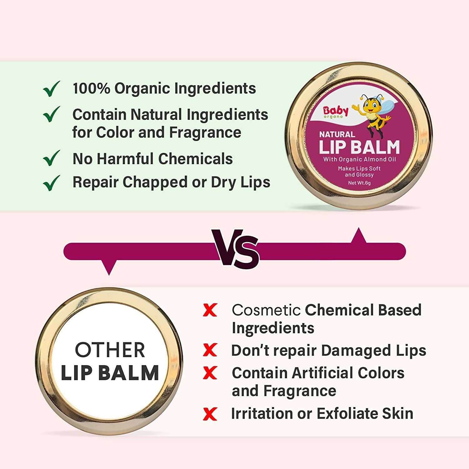 Babyorgano Natural Lip Balm - Chocolate Flavor - Distacart