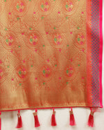 Thumbnail for Lorenvalley Fashion Mehndi Kanjivaram Silk Woven Design with Zari Weaving Saree - Distacart