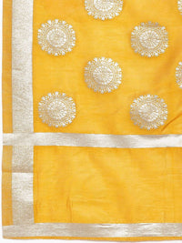 Thumbnail for Myshka Women's Beautiful Burgundy Cotton Solid 3/4 Sleeve Square Neck Casual Kurta Pant Dupatta Set