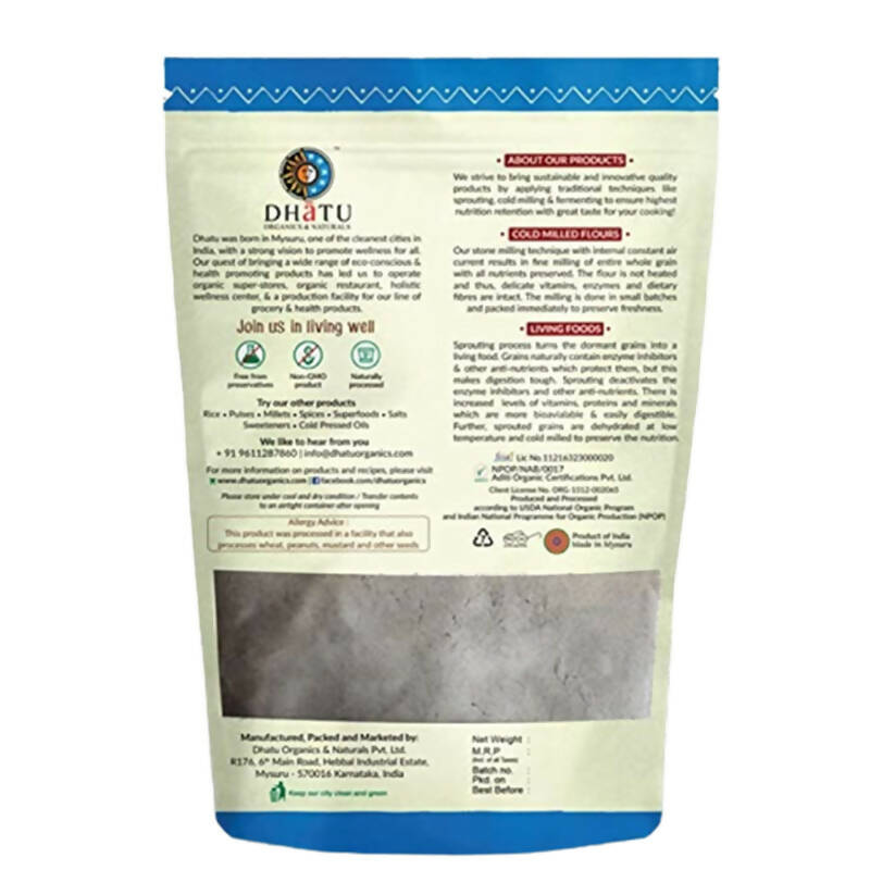Dhatu Organics & Naturals Sprouted Ragi Flour - Distacart