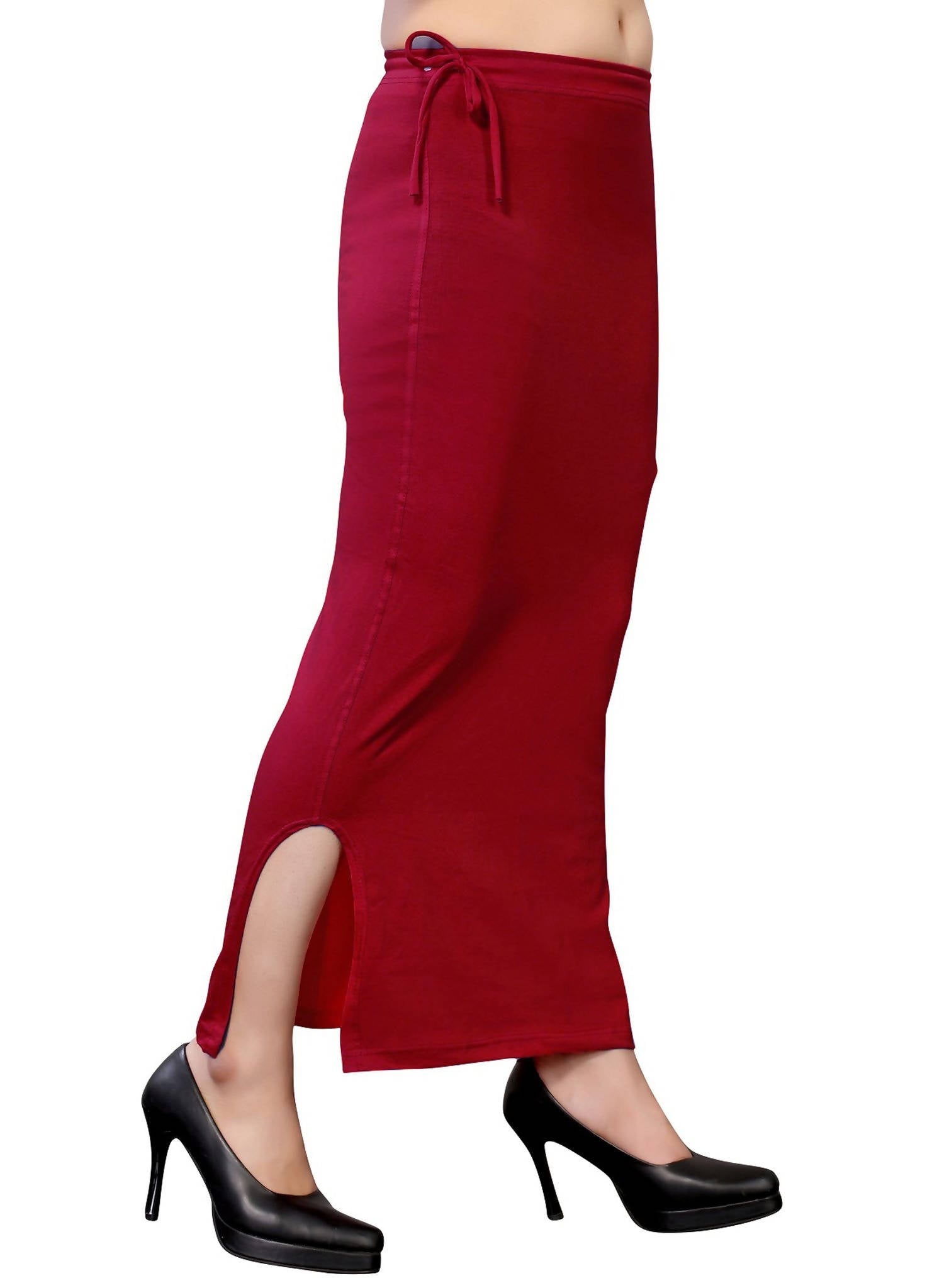 Vamika Maroon Cotton Lycra Petticoat - Distacart