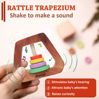 Thumbnail for Matoyi Rattles Combo For Kids - (Trapezium & Fish) - Distacart