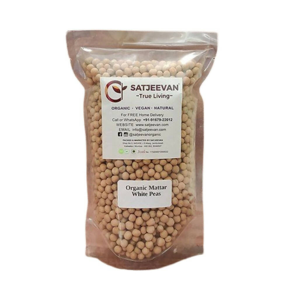 Satjeevan Organic Mattar White Peas - Distacart