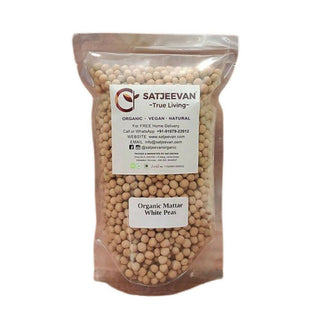 Satjeevan Organic Mattar White Peas - Distacart