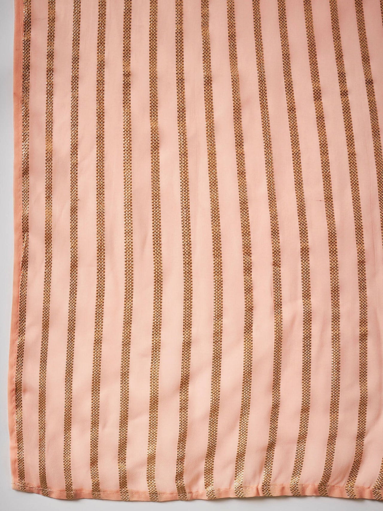 Peach Georgette Handwork Unstitched Dress Material - Hanika - Distacart