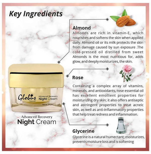 Globus Naturals Advanced Recovery Night Cream - Distacart