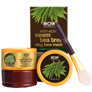 Wow Skin Science Anti-Acne Neem & Tea Tree Clay Face Mask