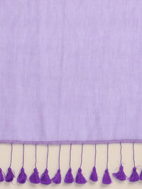 Thumbnail for Suta Lavender Solid Mul Saree - Distacart