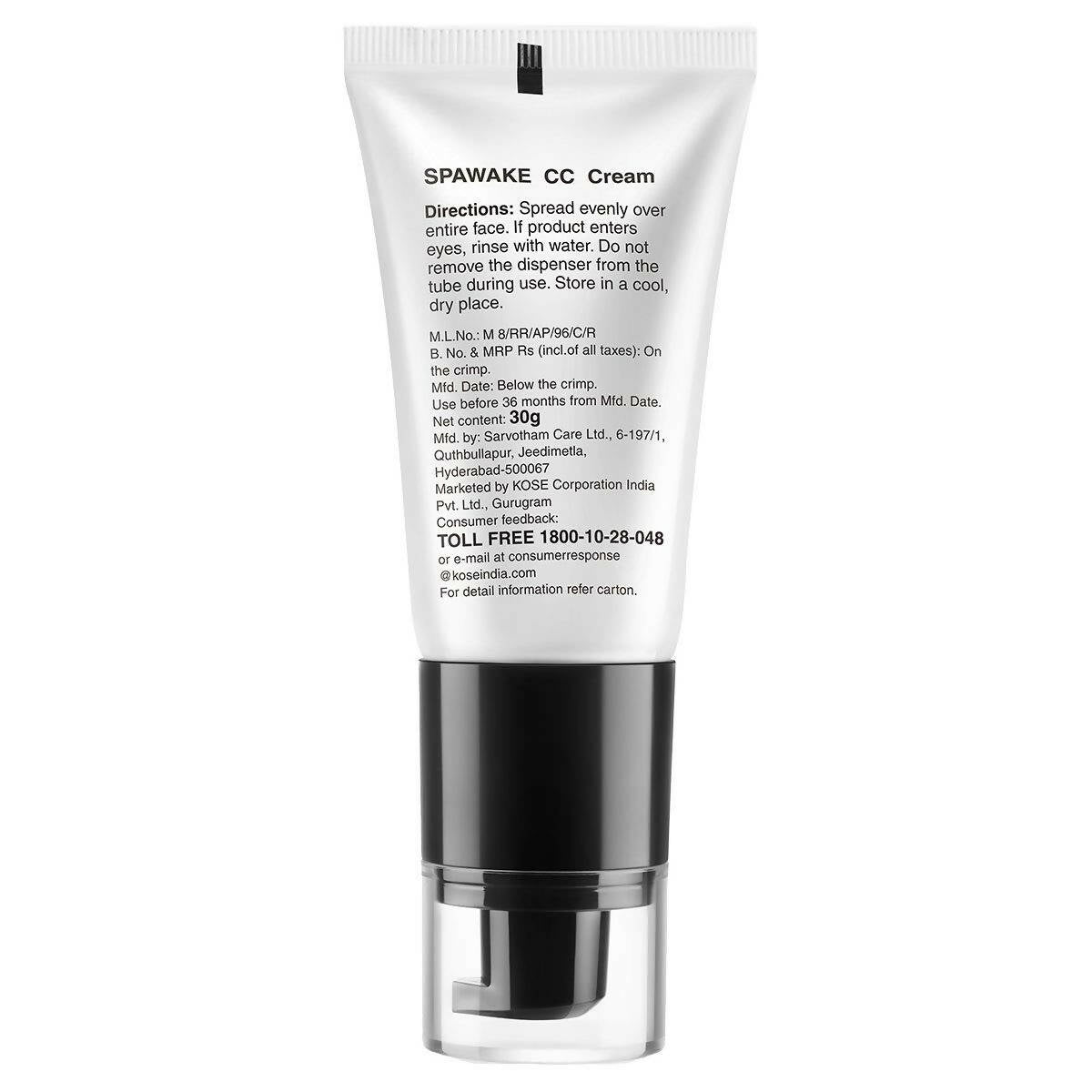 Spawake CC Cream 01 Light Beige with SPF 32/PA++ - Distacart