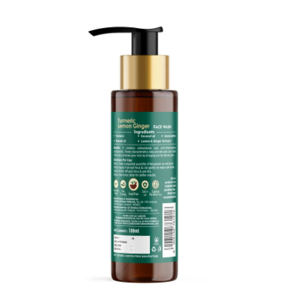 Lakshmi Krishna Naturals Turmeric Lemon Ginger Face Wash - Distacart