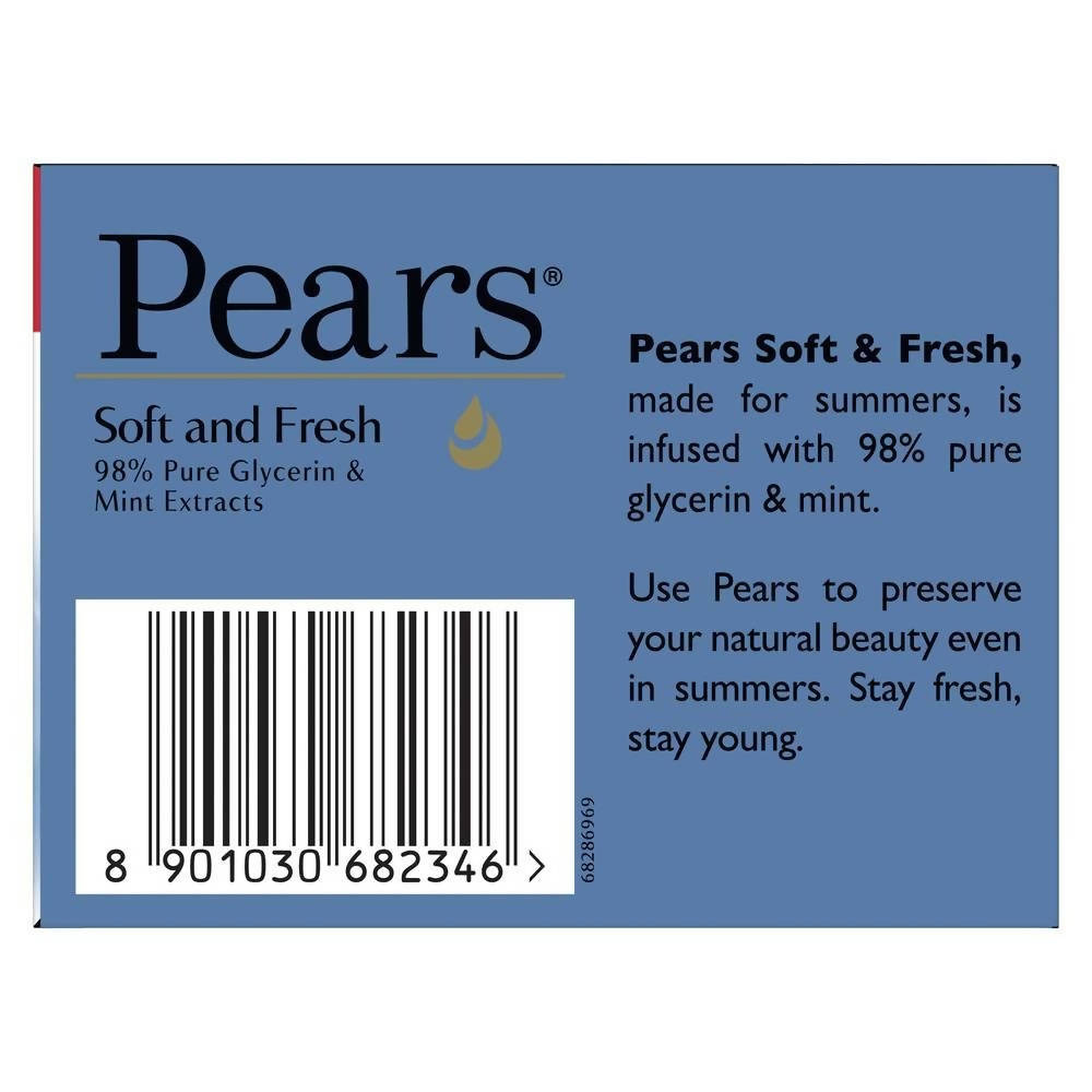 Pears Soft & Fresh Bathing Soap - Glycerin & Mint