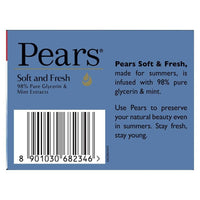 Thumbnail for Pears Soft & Fresh Bathing Soap - Glycerin & Mint