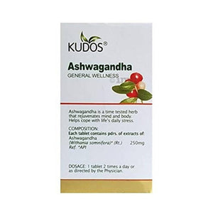 Kudos Ayurveda Ashwagandha Tablets For General Wellness
