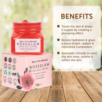 Thumbnail for Bella Vita Organic Rose Glow Face Gel Creme benefits