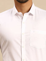 Thumbnail for Ramraj Cotton Mens Full Sleeve Formal 100 % Cotton White Shirt - Distacart