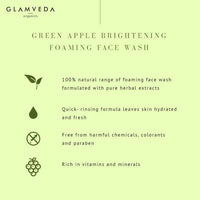 Thumbnail for Glamveda Green Apple Brightening Foaming Face Wash