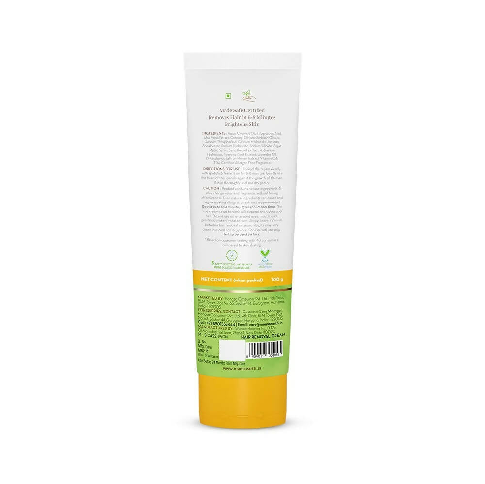 Mamaearth Ubtan Nourishing Hair Removal Cream With Turmeric & Saffron - Distacart