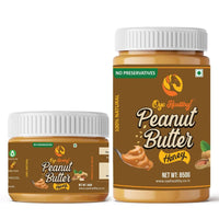 Thumbnail for Oye Healthy Peanut Butter Natural Honey Combo Pack of 2 (850gm+340gm)
