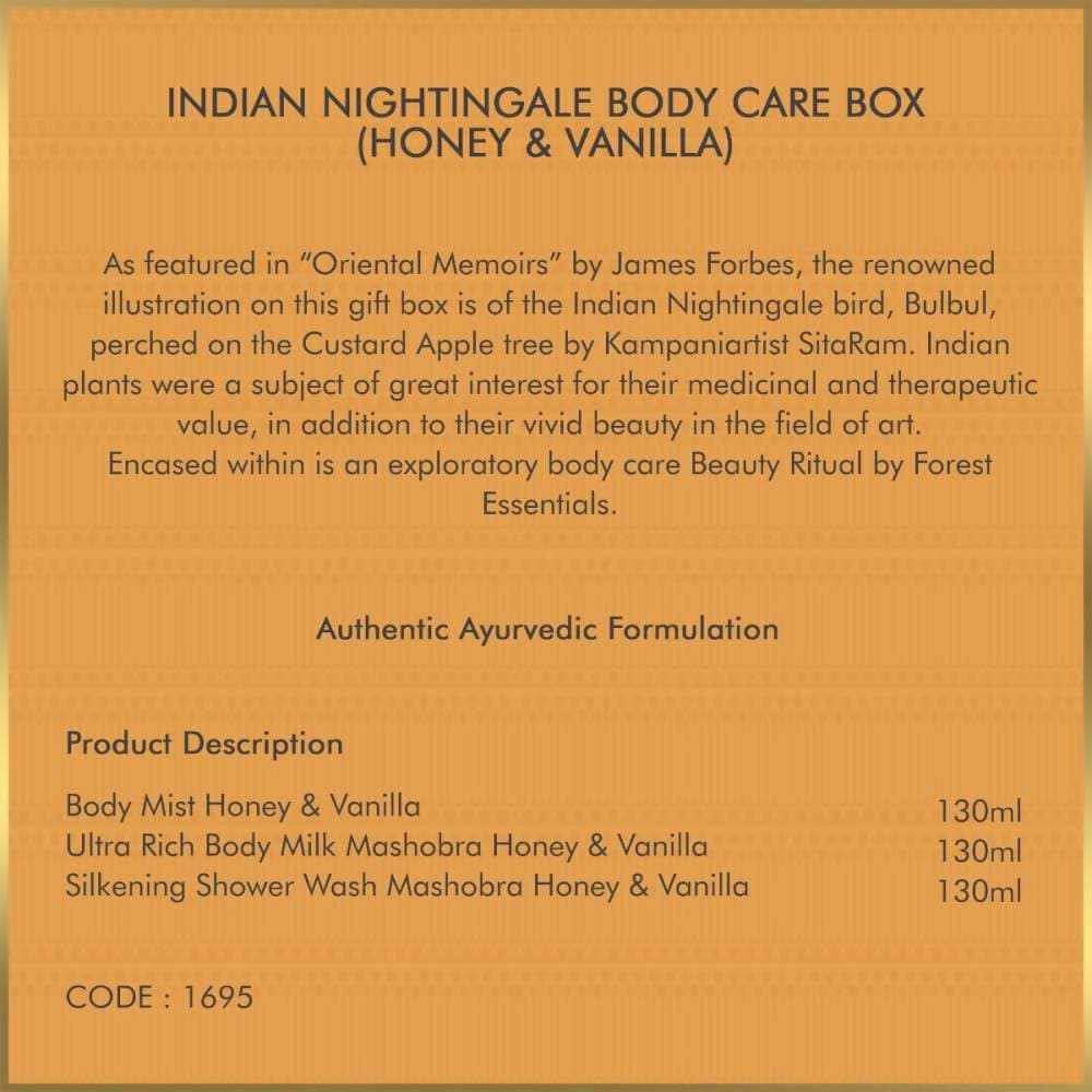 Forest Essentials Indian Nightingale Body Care (Honey Vanilla) Box - Distacart