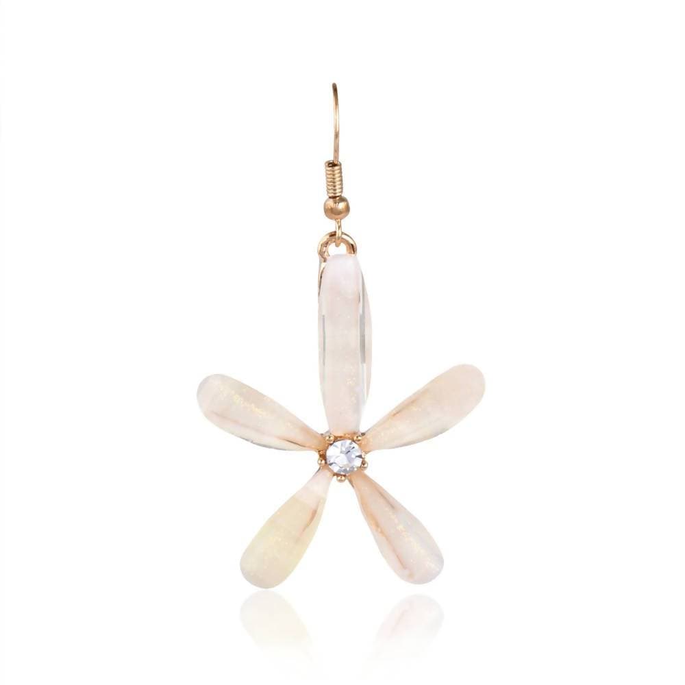 Trendoo Jewelry Gold Plated Stylish Fancy Party Wear Beige Drops