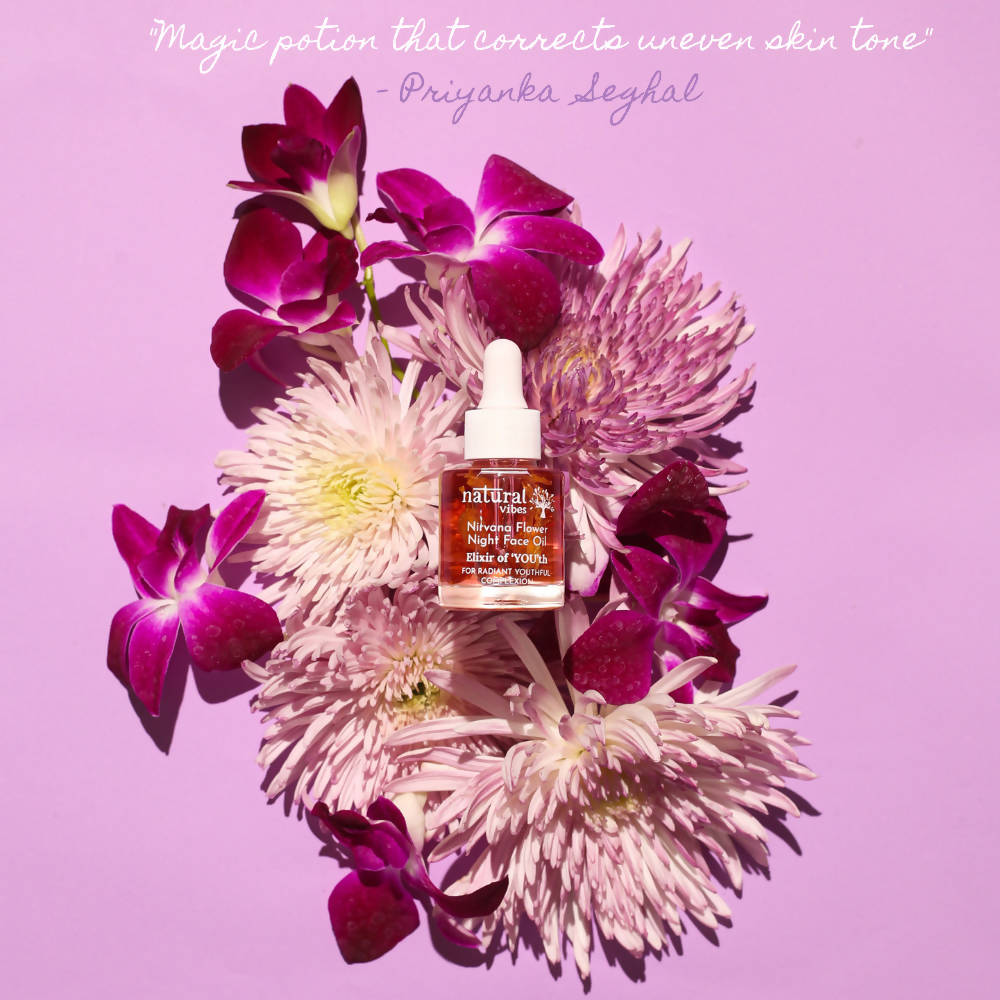 Natural Vibes Anti Ageing Nirvana Flower Night Face Oil - Distacart