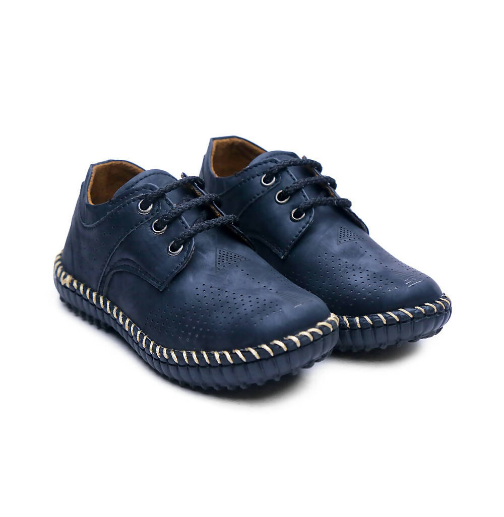 Tiny Bugs Boys Casual Lace Up Shoes - Black - Distacart