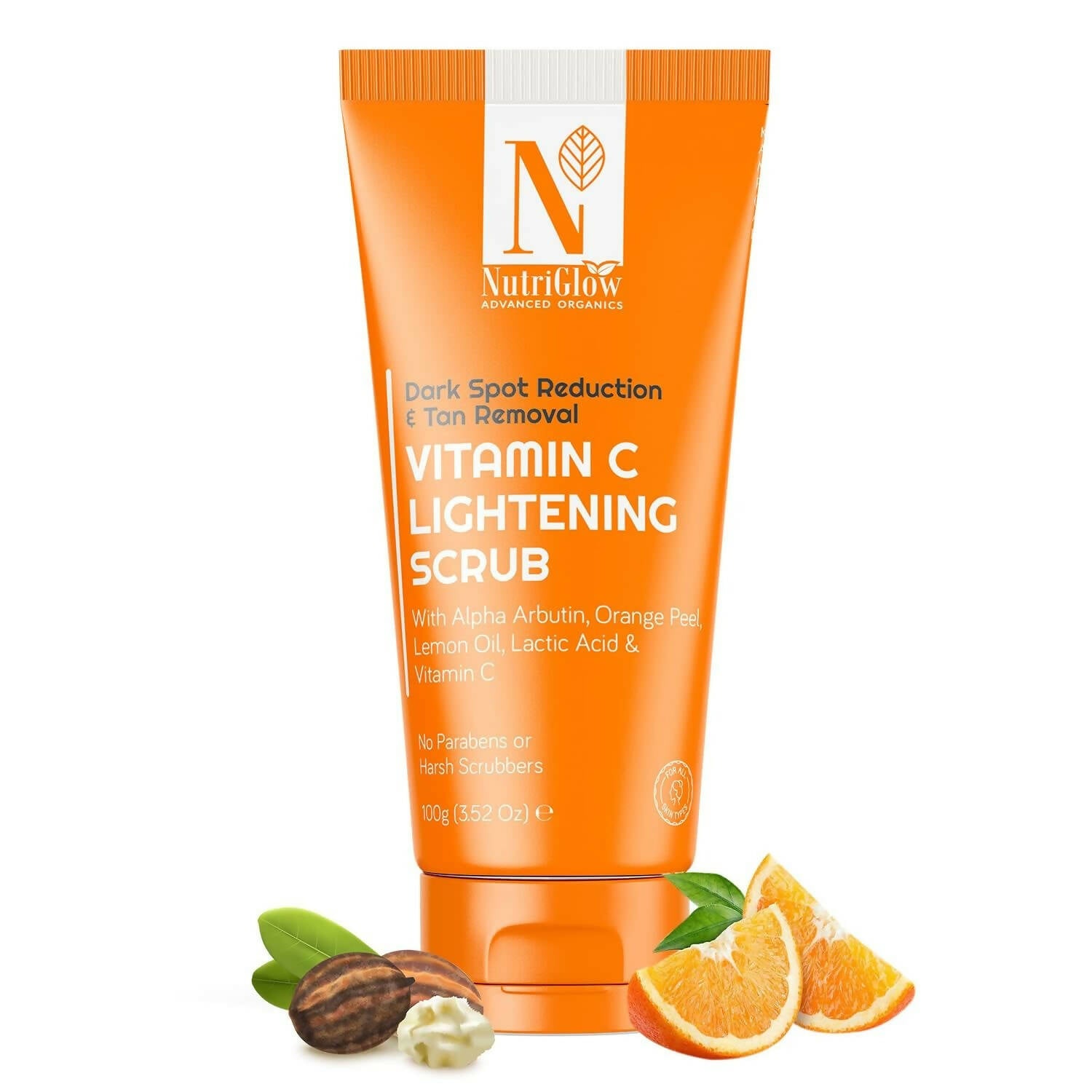 Nutriglow Advanced Organics Vitamin C Lightening Scrub - Distacart