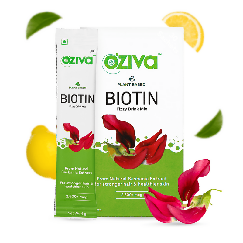 OZiva Plant Based Biotin Fizzy Drink Mix - Distacart