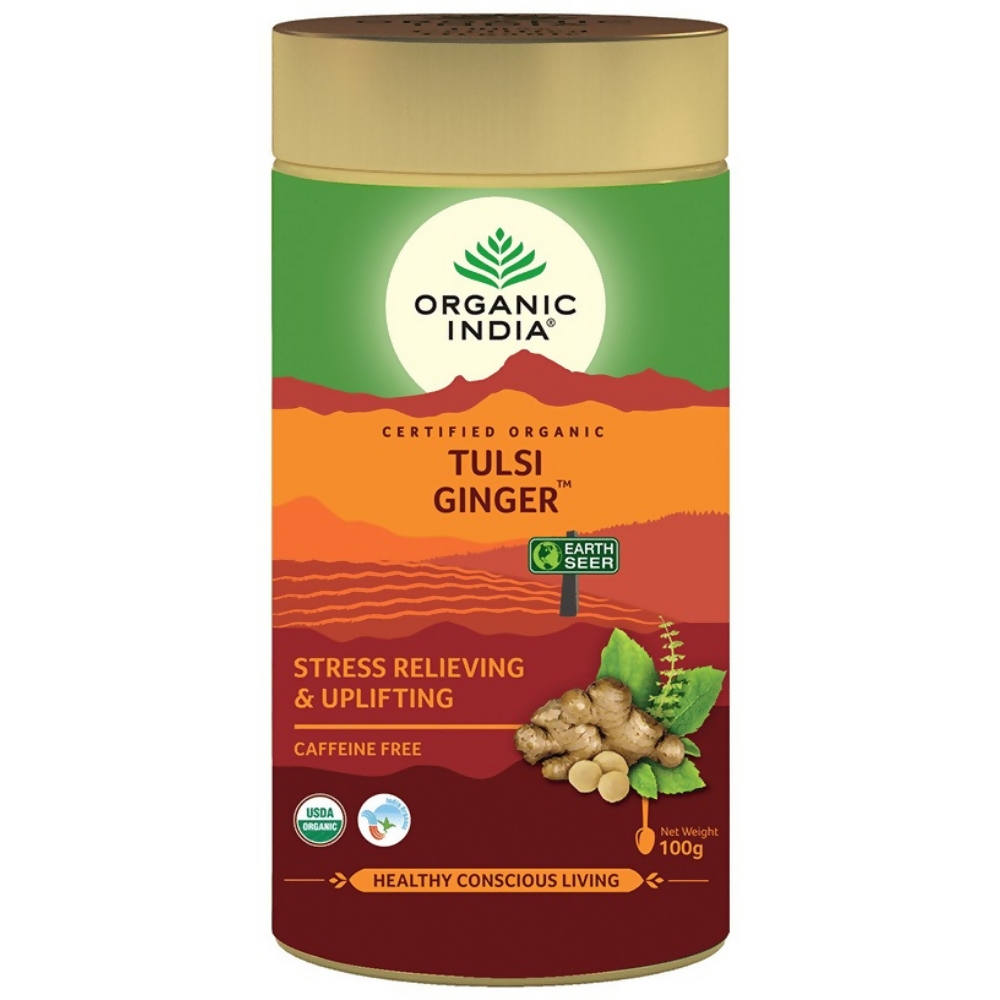 Organic India Tulsi Ginger Green Tea - Distacart
