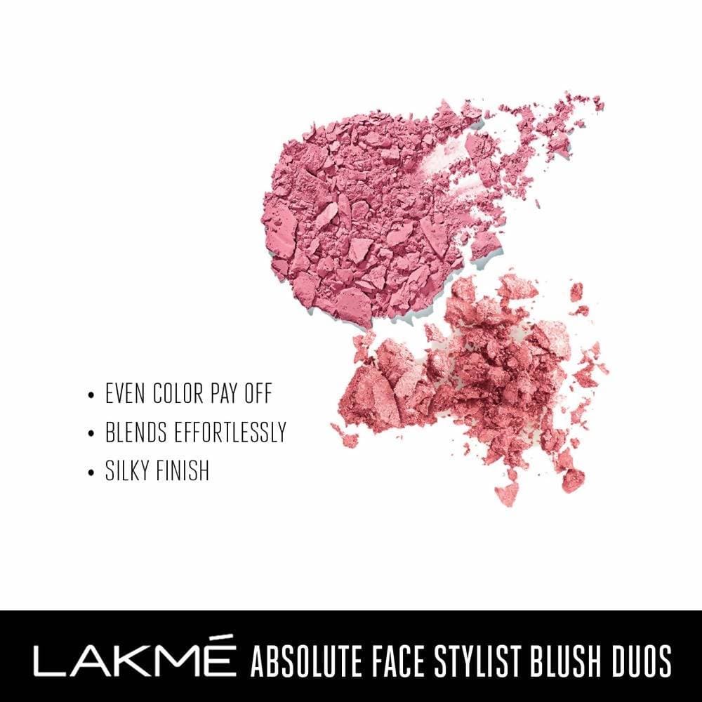 Lakme Absolute Face Stylist Blush Duos - Coral Blush - Distacart