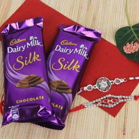 Thumbnail for Rakshbandhan Special Rakhi with Dairy Milk silk chocolates - Distacart