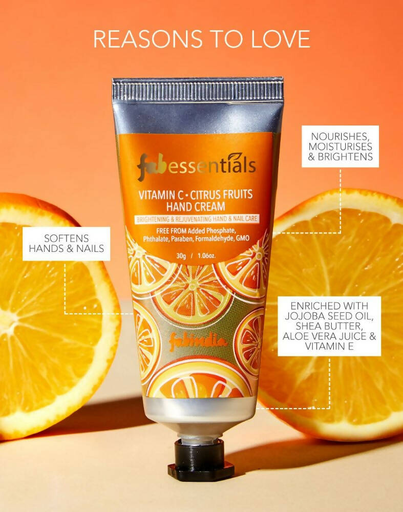 Fabessentials Vitamin C Citrus Fruits Hand Cream - Distacart