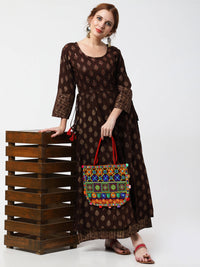 Thumbnail for Cheera Double Layer Anarkali Dress - Distacart