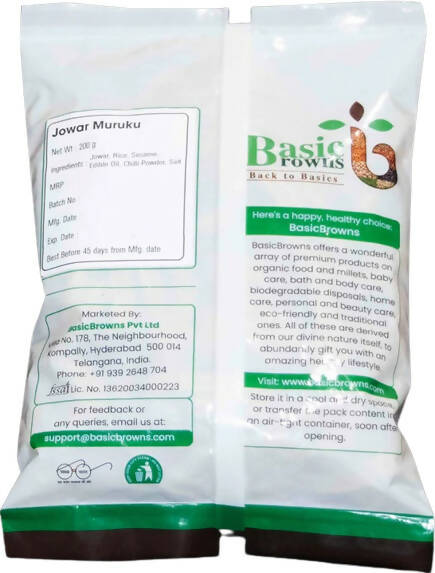 BasicBrowns Jowar Muruku - Distacart