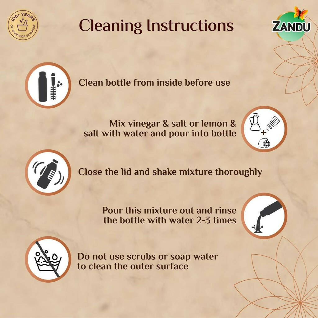 Zandu Copper Water Bottle - Distacart