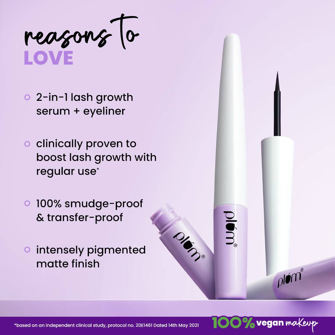 Plum Lash Serum Eyeliner - 01 Blackout - Distacart