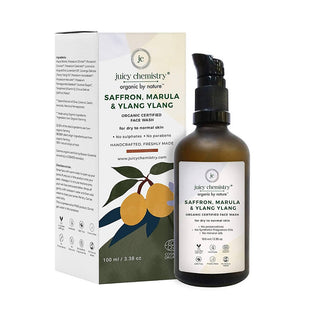 Juicy Chemistry Saffron, Marula & Ylang Ylang Face Wash For Dry - Distacart