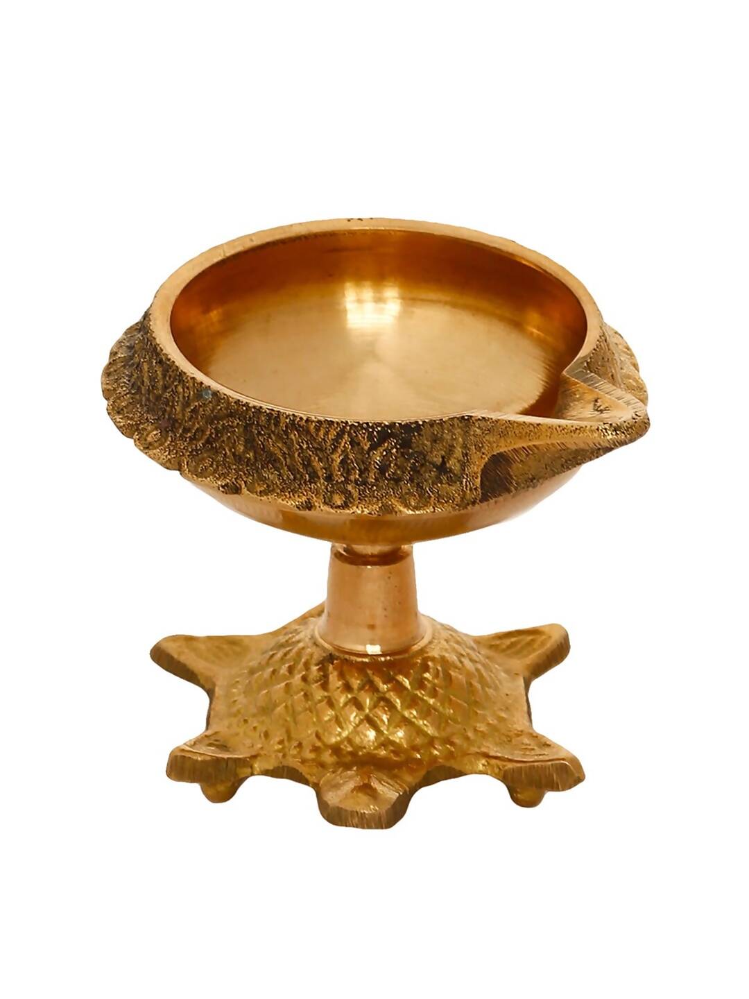 eCraftIndia Set of 2 Diya with Tortoise Base - Distacart