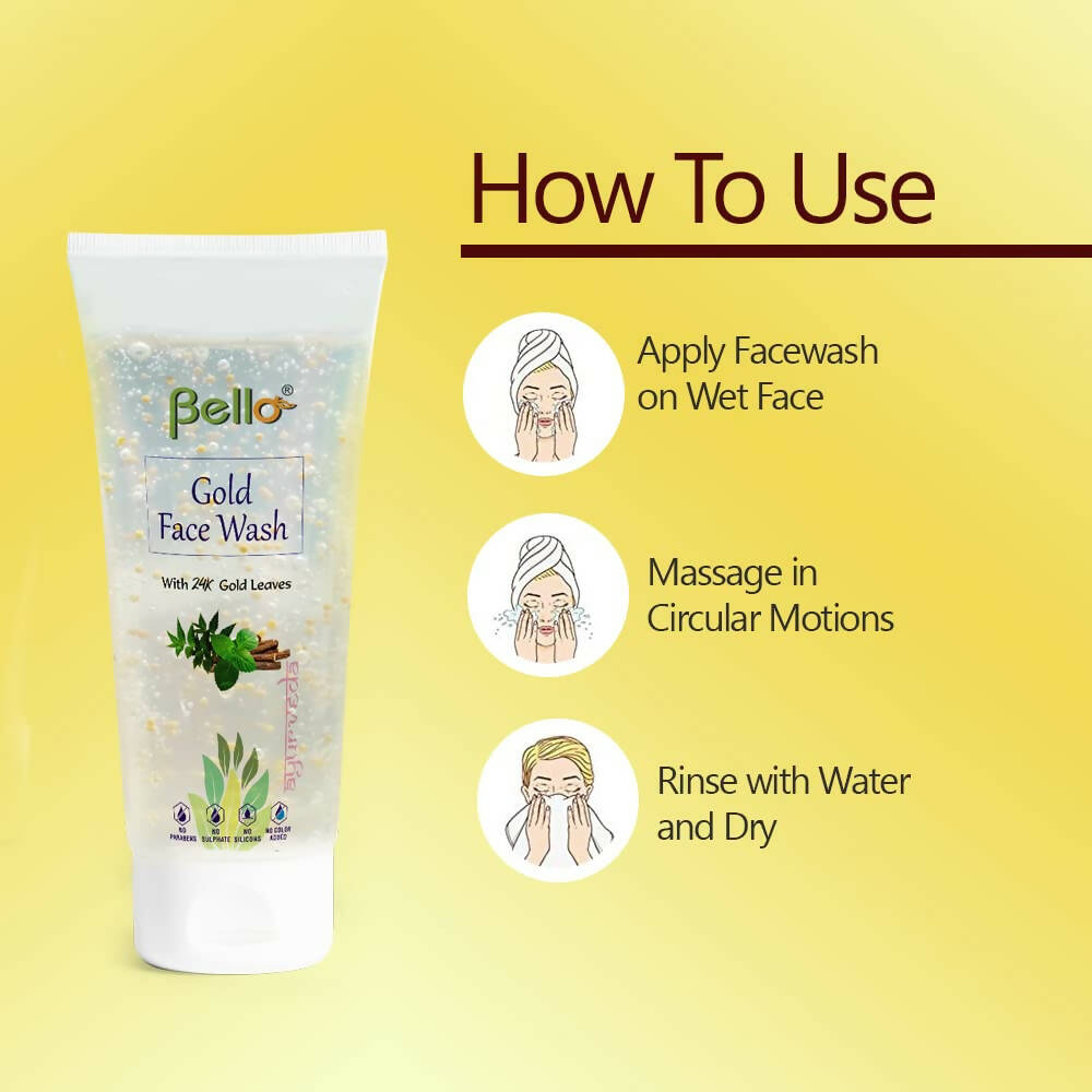 Bello Herbals Gold Face Wash - Distacart