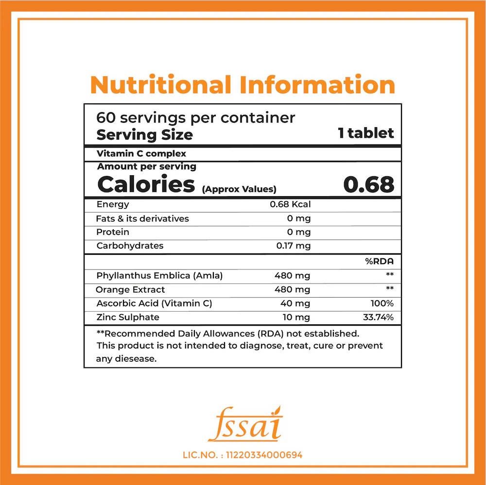 Boldfit Vitamin C Complex 1000mg Tablets - Distacart