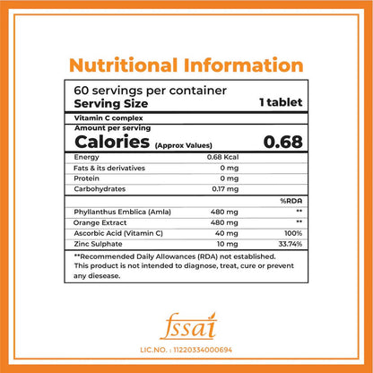 Boldfit Vitamin C Complex 1000mg Tablets - Distacart