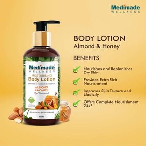 Medimade Wellness Almond and Honey Moisturising Body Lotion - Distacart