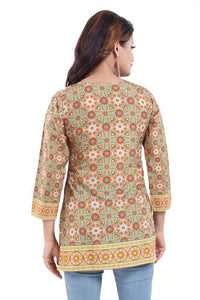 Thumbnail for Snehal Creations Eye Catching Faux Crepe Printed Tunic Top