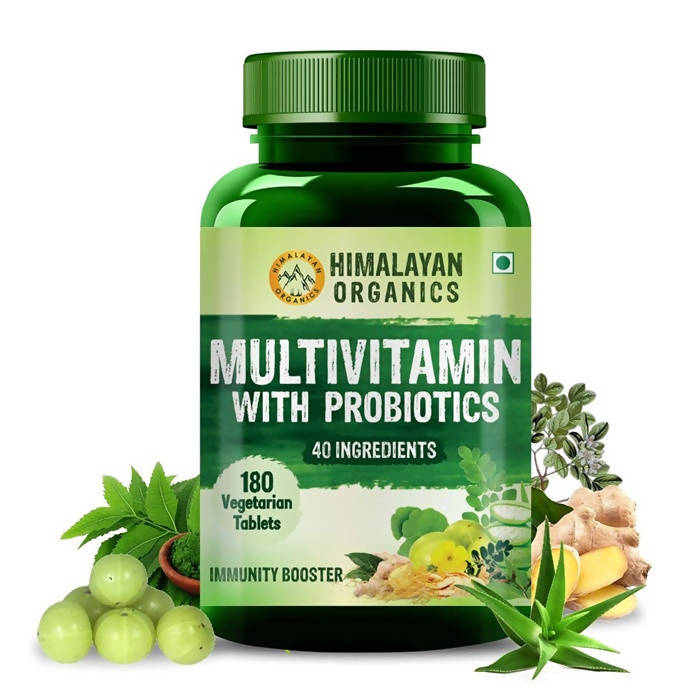 Himalayan Organics Multivitamin With Probiotics, 40 Ingredients Immunity Booster: 180 Tablets