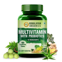 Thumbnail for Himalayan Organics Multivitamin With Probiotics, 40 Ingredients Immunity Booster: 180 Tablets